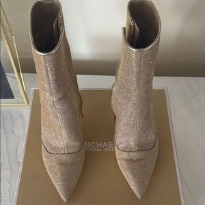 MICHAEL Michael Kors Gold Heeled Boots with Stiletto Heel